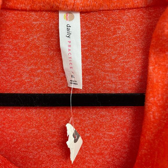 Anthropologie Daily Practice Draped Cowl Neck Maxi Dress Orange Knit Womens XL - Picture 7 of 9